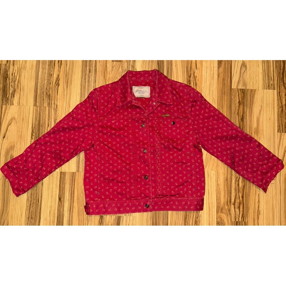 RALPH LAUREN‎ Glen Canyon Women's Authentic Dry Goods Red Jean Denim Jacket